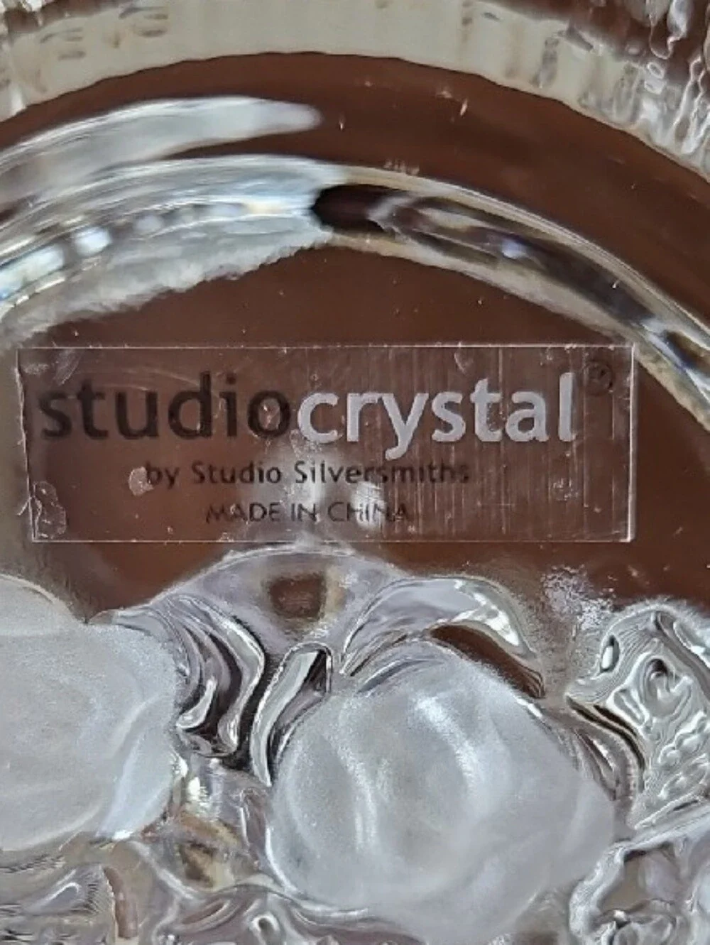Studio Crystal by Studio Silversmiths 4-Pc Vintage Vanity Set Frosted Rose